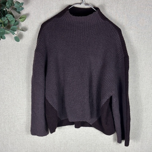 Prologue Sweaters - Prologue Dual Purple Mock Neck Sweater Medium